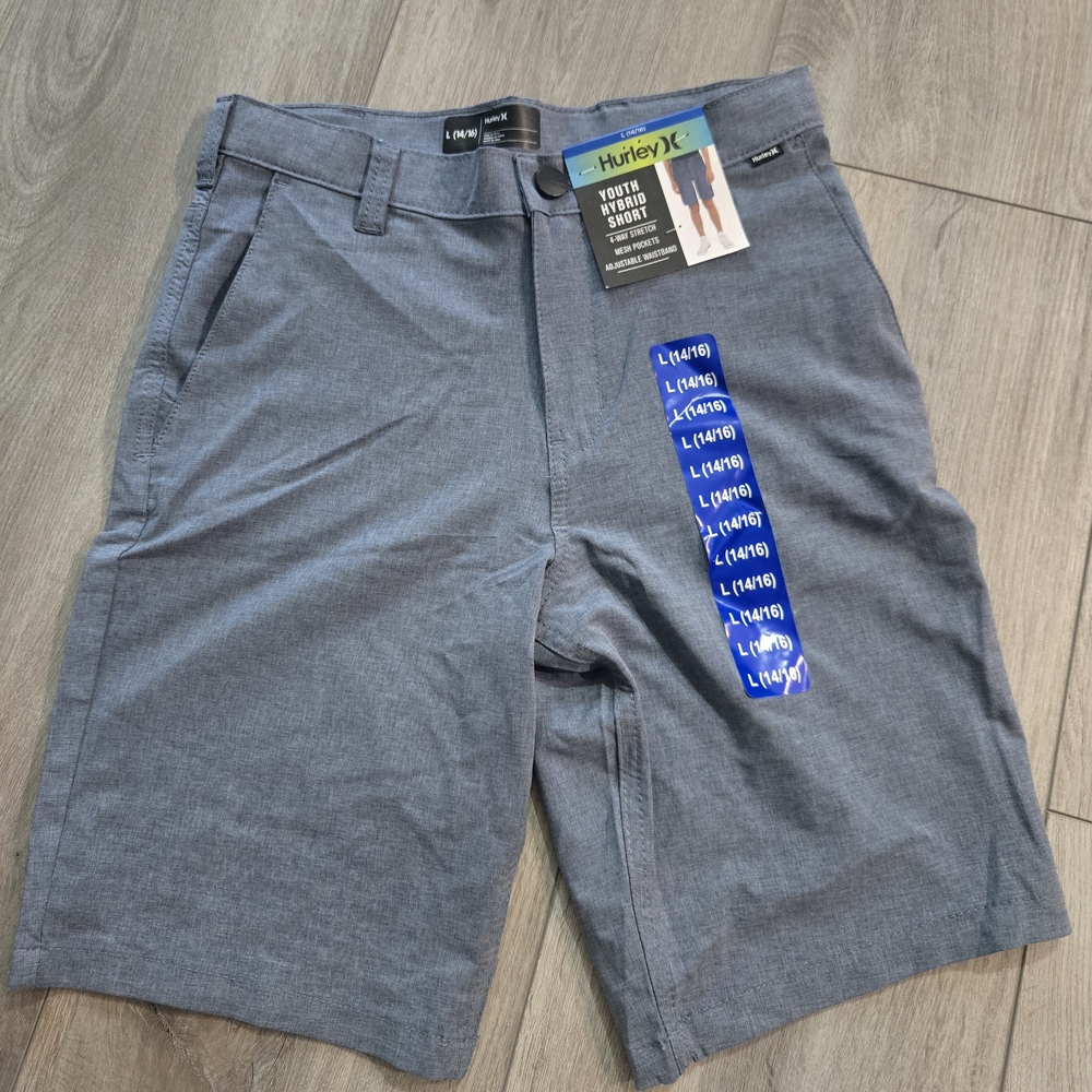 Hurley  Charcoal Flat Front Shorts